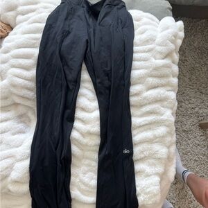 ALO Yoga Black High-Rise Flared Leggings